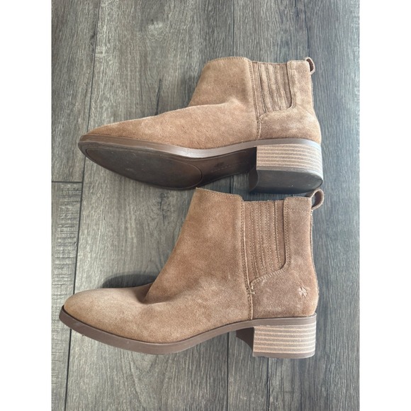 Lucky Brand Suede Leather Ankle Boots Pelerton Size 8.5 - Picture 6 of 9